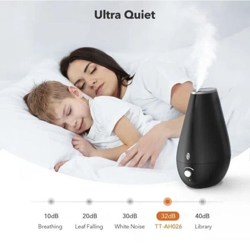 TaoTronics 1.8L Quiet Ultrasonic Cool Mist Humidifier TT-AH026 DI11_K